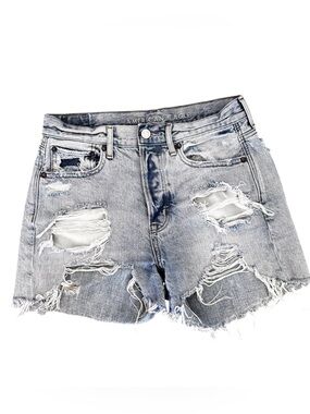 American Eagle 90's Boyfriend  Shorts Womens Size 2 Distressed Button Fly Bootie